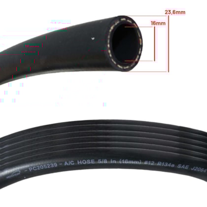 MANGUEIRA AR CONDICIONADO #12 5/8" /R134A UNIVERSAL (PAREDE REDUZIDA) - PROCOOLER MANGUEIRA AR CONDICIONADO #12 5/8" /R134A UNIVERSAL (PAREDE REDUZIDA) - PROCOOLER
