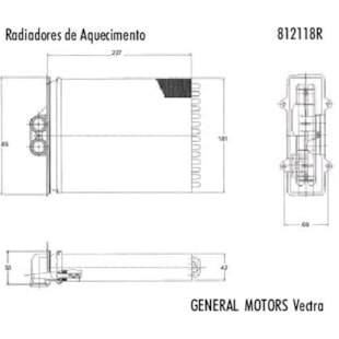 RADIADOR AQUECIMENTO GM CHEVROLET VECTRA 2.0 / 2.2 1997 A 2009 COM AR - VALEO