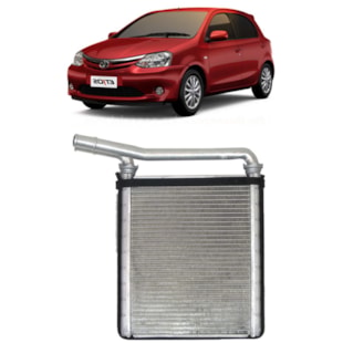 RADIADOR AQUECIMENTO TOYOTA ETIOS 1.3 / 1.5 16V 2012 > COM/ SEM AR  MANUAL/ AUTOMATICO  - PROCOOLER