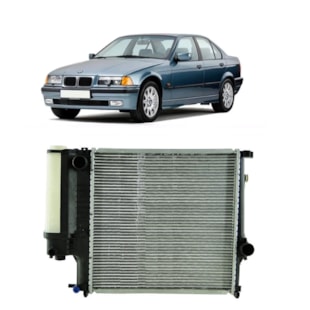 RADIADOR BMW SERIE 3 E36 1992 A 1998 318 / 323 / 325 2.5 L6 COM RESERVATORIO / COM AR / AUTOMATICO / MANUAL - VALEO