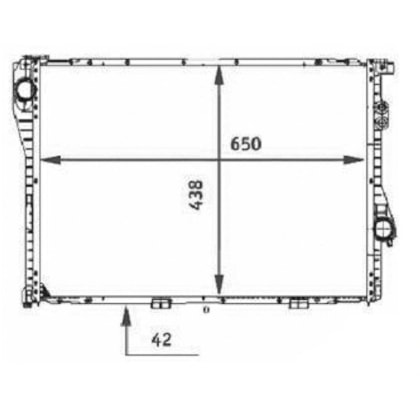 RADIADOR BMW SERIE 5 (E39) 525 / 540 1995 > / SERIE 7 (E38) 728 / 735 / 740 / 750 1994 > - MAHLE