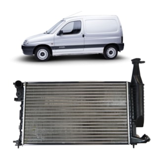 RADIADOR CITROEN BERLINGO / PEUGEOT PARTNER / 1.8 16V / 2001 A 2007 COM / SEM AR / MANUAL (ENGATE RAPIDO) - PROCOOLER