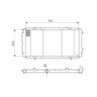 RADIADOR CITROEN JUMPER / FIAT DUCATO / PEUGEOT BOXER 2.5 / 2.8 DIESEL 1994 > /COM / SEM AR  - VISCONDE