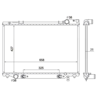 RADIADOR FIAT DUCATO / PEUGEOT BOXER 1000 MM - IMPORTADO