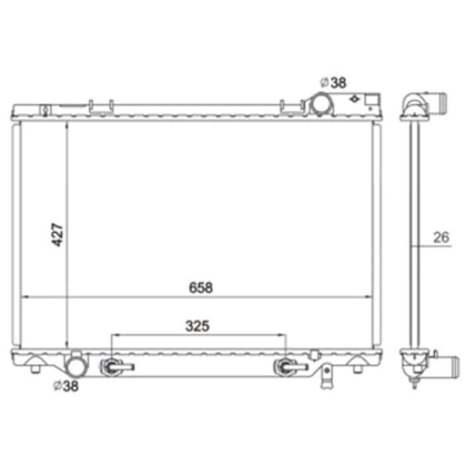 RADIADOR FIAT DUCATO / PEUGEOT BOXER 1000 MM - IMPORTADO