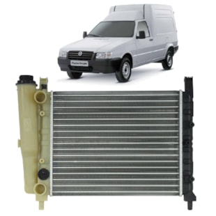 RADIADOR FIAT ELBA 1986 A 1989 / FIORINO 1981 A 1989 / PREMIO 1985 A 1989 / UNO 1984 A 1988 1.3 SEM AR / MANUAL - VALEO