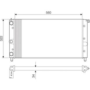 RADIADOR FIAT ELBA / FIORINO / PREMIO / UNO 1.0/1.4/1.5/1.6 1996 A 2001 / OGGI / SPAZIO 1982 A 1987 / SEM AR / MANUAL  - VISCONDE