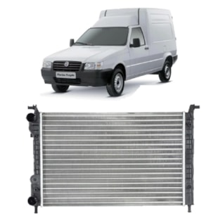 RADIADOR FIAT FIORINO / UNO MILLE FIRE 1.0/1.3 8V 2004 A 2013 COM AR - VALEO