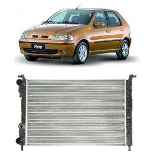 RADIADOR FIAT PALIO / SIENA / STRADA  1.0 / 1.3 / 1.5 / 1.6 8V / 16V MPFI 1996 A 2000 / COM / SEM AR / MANUAL  - VALEO