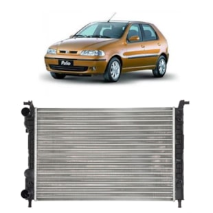 RADIADOR FIAT PALIO / SIENA / STRADA  1.0 / 1.3 / 1.5 / 1.6 8V / 16V MPFI 1996 A 2000 / COM / SEM AR / MANUAL  - VALEO