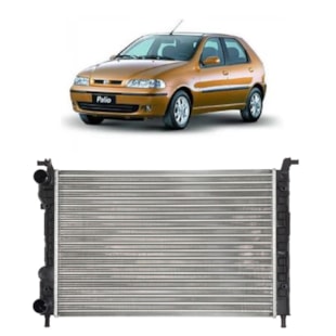 RADIADOR FIAT PALIO / SIENA / STRADA  1.0 / 1.3 / 1.5 / 1.6 8V / 16V MPFI 1996 A 2000 / COM / SEM AR / MANUAL  - VALEO RADIADOR FIAT PALIO / SIENA / STRADA  1.0 / 1.3 / 1.5 / 1.6 8V / 16V MPFI 1996 A 2000 / COM / SEM AR / MANUAL  - VALEO