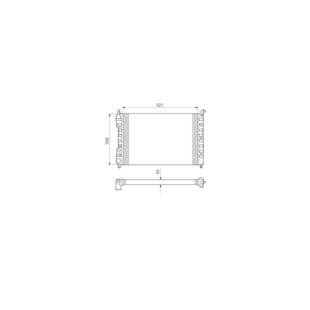 RADIADOR FIAT PALIO / STRADA / SIENA COM AR BRASADO 1.6 16V MPFI 1997 A 2000 - VISCONDE