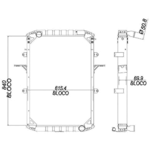 RADIADOR FORD CARGO 2422 / 5032 / 1722 / 4331 / 2622 MAXTON 06 ATE JUN / 2010 - BEHR HELLA