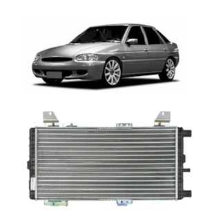 RADIADOR FORD ESCORT / VERONA 1.6 / 1.8 1989 A 1992 / VW VOLKSWAGEN APOLLO 1.6 / 1.8 1989 A 1992 COM / SEM AR / MANUAL - VALEO