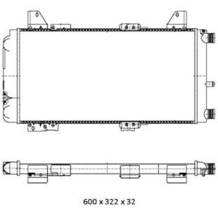 RADIADOR FORD ESCORT / VERONA 1.6 / 1.8 1989 A 1992 / VW VOLKSWAGEN APOLLO 1.6 / 1.8 1989 A 1992 COM / SEM AR / MANUAL - M. MARELLI