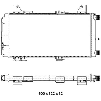 RADIADOR FORD ESCORT / VERONA 1.6 / 1.8 1989 A 1992 / VW VOLKSWAGEN APOLLO 1.6 / 1.8 1989 A 1992 COM / SEM AR / MANUAL - M. MARELLI