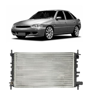 RADIADOR FORD ESCORT / VERONA / VW VOLKSWAGEN LOGUS / POINTER 1.6 / 1.8 1993 A 1996  / SEM AR - VALEO