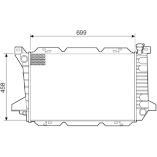 RADIADOR FORD F1000 COM AR 1995 A 1998 - VISCONDE