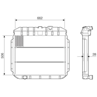 RADIADOR FORD F1000 / F4000 1989 A 1991 MWM SEM AR ALCOOL / DIESEL - VISCONDE