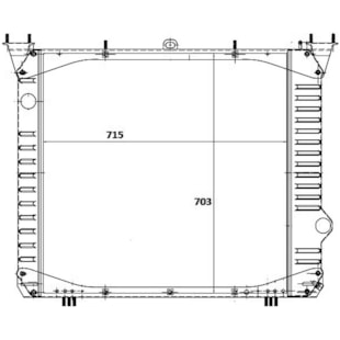RADIADOR FORD F12000 / F14000 PIT BULL 1999 EM DIANTE COM LATERAL - M. MARELLI