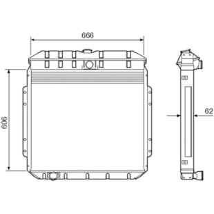 RADIADOR FORD F600 AVARENTÃO / F11000 > 21000 - VISCONDE