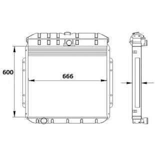 RADIADOR FORD F600 / F750 / F11000 / F21000 AVARENTAO - M. MARELLI