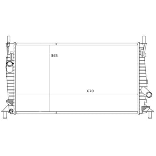 RADIADOR FORD FOCUS 1.6/2.0 8/16V 2009 A 2013 COM AR / MANUAL / AUTOMATICO  - M. MARELLI
