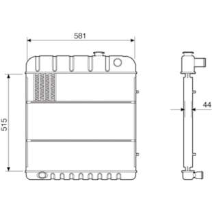 RADIADOR GM CHEVROLET A/C / D-10 / 20 4 CIL 80 / 84 - VISCONDE
