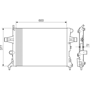 RADIADOR GM CHEVROLET ASTRA / ZAFIRA 1.8 / 2.0 / 8V / 16V 2000 A 2009 / VECTRA 2.0 / 2.4 8V / 16V 2006 A 2009 MANUAL - VISCONDE