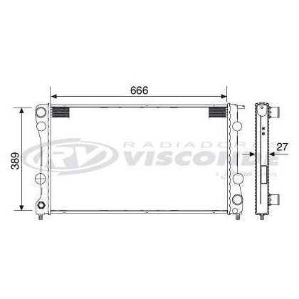 RADIADOR GM CHEVROLET BLAZER / S10 2.8 TURBO DIESEL MWM 2000 A 2005/ COM/ SEM AR MANUAL  - VISCONDE