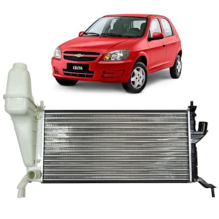 RADIADOR GM CHEVROLET CELTA 1.0 / 1.4 2000 A 2006 FLEX COM RESERVATORIO COM AR / MANUAL  - PROCOOLER