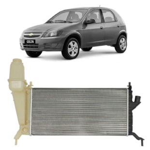 RADIADOR GM CHEVROLET CELTA 1.0 / 1.4 2000 A 2006 FLEX COM RESERVATORIO COM AR / MANUAL  - VALEO