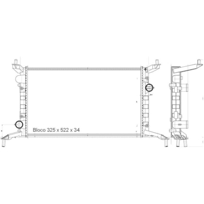 RADIADOR GM CHEVROLET CELTA 2007 A 2019 / PRISMA 2006 A 2013 1.0 / 1.4 COM AR - M. MARELLI
