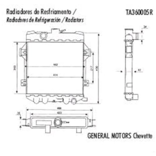 RADIADOR GM CHEVROLET CHEVETTE / CHEVY 500 1.4 / 1.6 8V 1977 A 1995 COM / SEM AR - VALEO