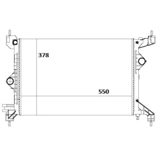 RADIADOR GM CHEVROLET COBALT 1.4/1.8 2012 A 2016 / ONIX / PRISMA 1.0/1.4 2012 A 2016 / SPIN 1.8 2013 A 2017 MANUAL  - M. MARELLI