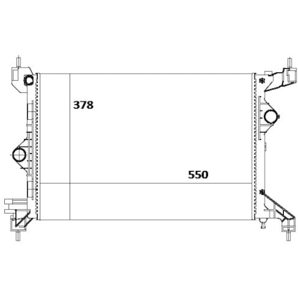 RADIADOR GM CHEVROLET COBALT 1.4/1.8 2012 A 2016 / ONIX / PRISMA 1.0/1.4 2012 A 2016 / SPIN 1.8 2013 A 2017 MANUAL  - M. MARELLI