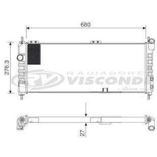 RADIADOR GM CHEVROLET CORSA 1.0 A 1.6  / TIGRA 1.6 1994 A 2002 COM AR MANUAL  - VISCONDE