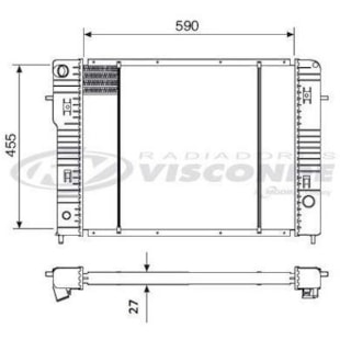 RADIADOR GM CHEVROLET OMEGA 2.2 / 4.1 GLS / CD 1995 A 1998 COM AR / MANUAL - VISCONDE