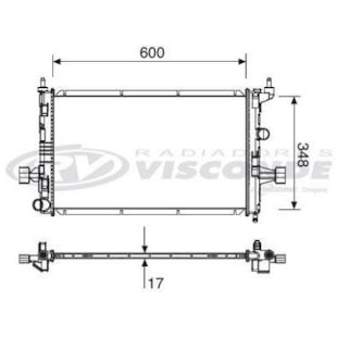 RADIADOR GM CHEVROLET ZAFIRA / ASTRA / VECTRA NEXT EDITION 2.0 / 2.4 2009 > MANUAL  - VISCONDE