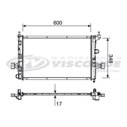 RADIADOR GM CHEVROLET ZAFIRA / ASTRA / VECTRA NEXT EDITION 2.0 / 2.4 2009 > MANUAL  - VISCONDE