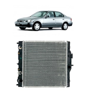 RADIADOR HONDA CIVIC 1.5 / 1.6 / 1992 A 2000 / COM AR / AUTOMATICO - VALEO