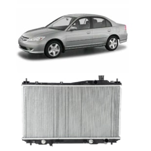 RADIADOR HONDA CIVIC EX / LX 1.7 16V 2001 A 2005 / COM / SEM AR / AUTOMATICO / MANUAL  - VALEO RADIADOR HONDA CIVIC EX / LX 1.7 16V 2001 A 2005 / COM / SEM AR / AUTOMATICO / MANUAL  - VALEO