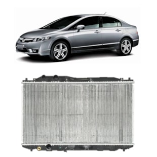 RADIADOR HONDA NEW CIVIC 1.8 16V 2006 A 2012 / COM AR /  AUTOMATICO / MANUAL  - VALEO