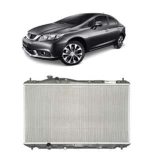 RADIADOR HONDA NEW CIVIC 1.8 / 2.0 16V 2012 A 2019 MANUAL  - VALEO RADIADOR HONDA NEW CIVIC 1.8 / 2.0 16V 2012 A 2019 MANUAL  - VALEO