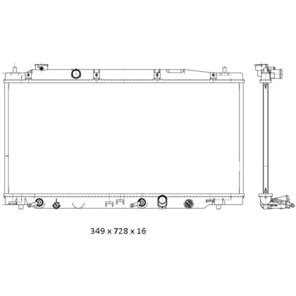 RADIADOR HONDA NEW FIT / CITY 1.4 / 1.5 16V 2009 A 2014 COM AR / AUTOMATICO / MANUAL  - BEHR HELLA
