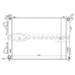 RADIADOR HYUNDAI AZERA 3.3 V6 24V 2007 A 2011 / SONATA 2.4 2006 / 2010 / KIA MAGENTIS 2.7 V6 24V 2007 > AUTOMATICO - VISCONDE