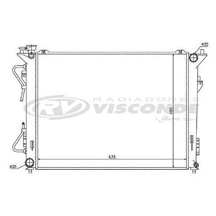 RADIADOR HYUNDAI AZERA 3.3 V6 24V 2007 A 2011 / SONATA 2.4 2006 / 2010 / KIA MAGENTIS 2.7 V6 24V 2007 > AUTOMATICO - VISCONDE