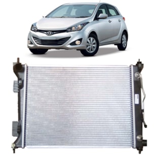 RADIADOR HYUNDAI HB20 / HBX / HBS 1.6 16V 2012 > / VELOSTER 2011 > COM / SEM AR / AUTOMATICO - DENSO RADIADOR HYUNDAI HB20 / HBX / HBS 1.6 16V 2012 > / VELOSTER 2011 > COM / SEM AR / AUTOMATICO - DENSO