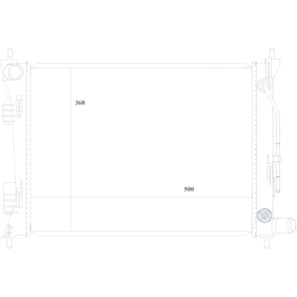 RADIADOR HYUNDAI HB20 / HBX / HBS 1.6 16V 2012 > / VELOSTER 2011 > COM / SEM AR / AUTOMATICO - M. MARELLI