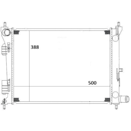 RADIADOR HYUNDAI HB20 / HBX / HBS 16V 2012 > / VELOSTER 1.0 / 1.6 2011 > COM / SEM AR / MANUAL  - M. MARELLI